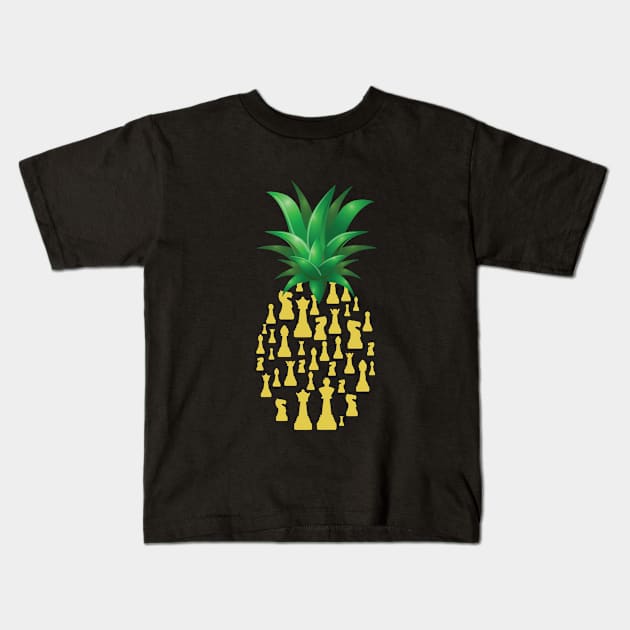 Chess - Chess Pineapple Kids T-Shirt by Kudostees